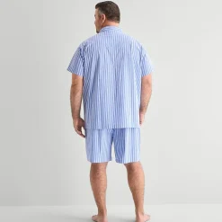 Stafford Mens Short Sleeve 2-pc. Big and Tall Pajama Set