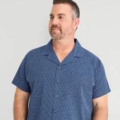 Stafford Mens Short Sleeve 2-pc. Big and Tall Pajama Set