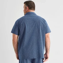 Stafford Mens Short Sleeve 2-pc. Big and Tall Pajama Set