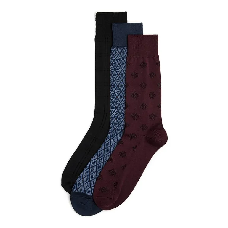Stafford Microfiber Mens 3 Pair Crew Socks