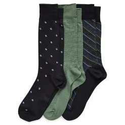 Stafford Microfiber Mens 3 Pair Crew Socks
