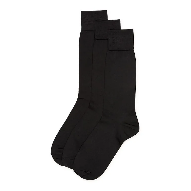 Stafford Microfiber Mens 3 Pair Big and Tall Crew Socks