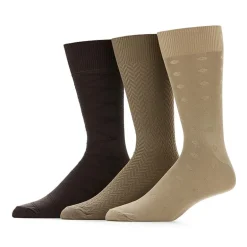 Stafford Microfiber Mens 3 Pair Big and Tall Crew Socks