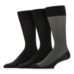 Stafford Microfiber Mens 3 Pair Big and Tall Crew Socks