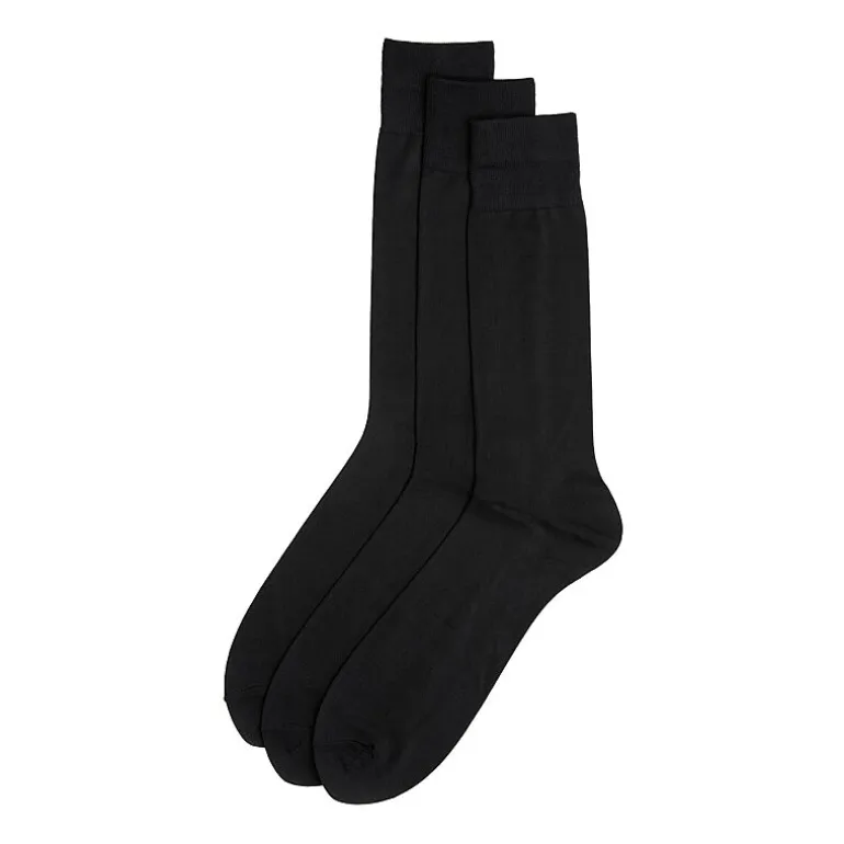 Stafford Microfiber Mens 3 Pair Big and Tall Crew Socks