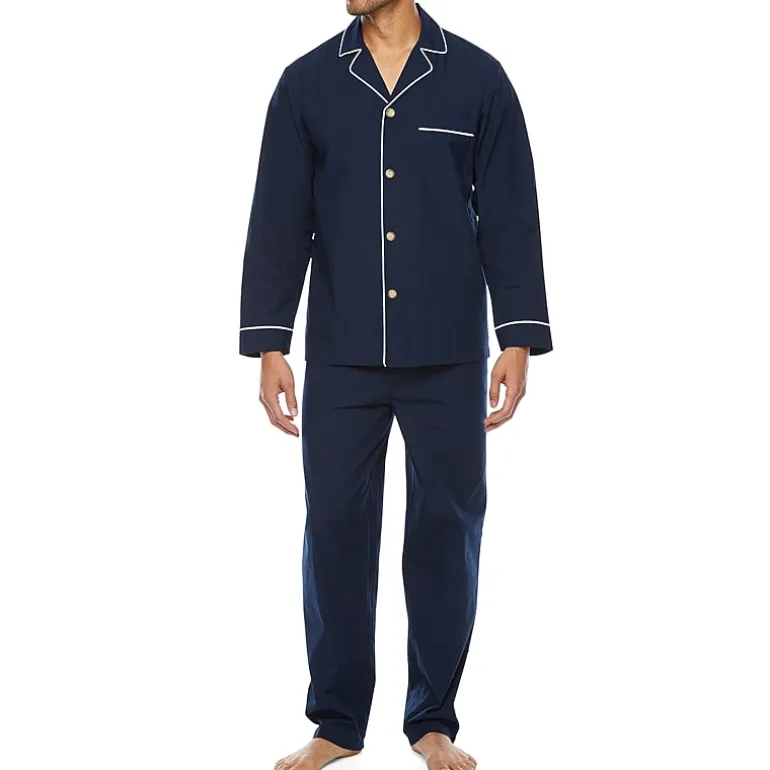 Stafford Modal Mens Long Sleeve 2-pc. Pajama Set