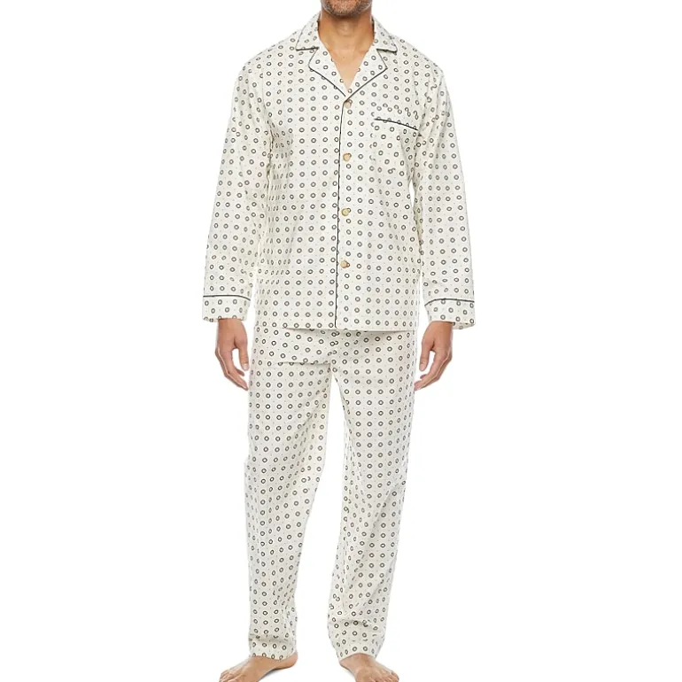 Stafford Modal Mens Long Sleeve 2-pc. Pajama Set