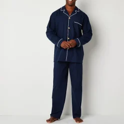 Stafford Modal Mens Long Sleeve 2-pc. Pajama Set