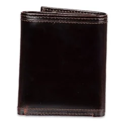 Stafford Rfid Split Pull-Up Trifoldw/Intrior Zipper Mens Personalized Trifold Wallet