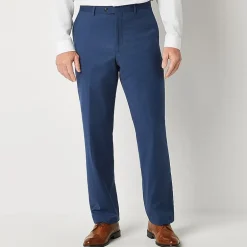 Stafford Signature Coolmax All Season Ecomade Men's Blue Birdseye Big and Tall Stretch Classic Fit Suit Separates