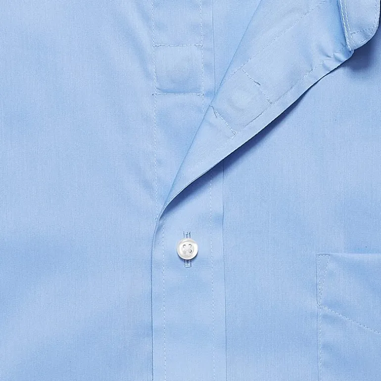 Stafford Smart Tech Magna Ready® Mens Regular Fit Easy-on + Easy-off Sensory Friendly Adaptive Stretch Fabric Wrinkle Free Short Sleeve Dress Shirt
