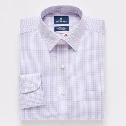 Stafford Smart Tech Magna Ready® Mens Regular Fit Easy-on + Easy-off Sensory Friendly Adaptive Stretch Fabric Wrinkle Free Long Sleeve Dress Shirt