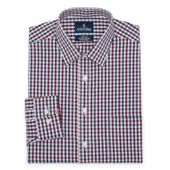 Stafford Smart Tech Mens Classic Fit Stretch Fabric Wrinkle Free Long Sleeve Dress Shirt