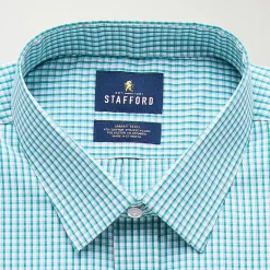 Stafford Smart Tech Mens Regular Fit Stretch Fabric Wrinkle Free Long Sleeve Dress Shirt