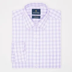 Stafford Smart Tech Mens Slim Fit Stretch Fabric Wrinkle Free Long Sleeve Dress Shirt
