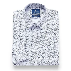 Stafford Smart Tech Mens Slim Fit Stretch Fabric Wrinkle Free Long Sleeve Dress Shirt