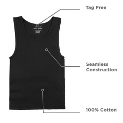 Stafford Super Soft Cotton Mens Round Neck Sleeveless 4 Pack Tank