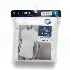 Stafford Super Soft Cotton Mens 4 Pack Short Sleeve Crew Neck T-Shirt