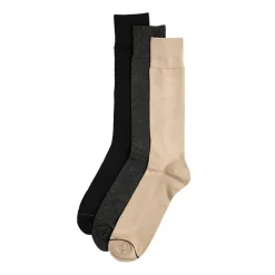Stafford Super Soft Lux Mens 3 Pair Big and Tall Crew Socks