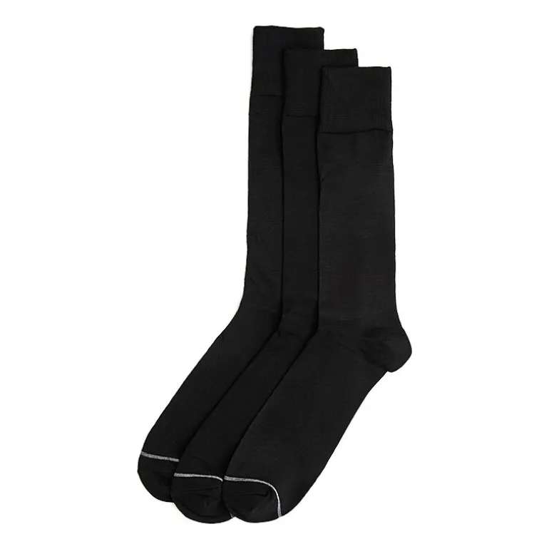 Stafford Super Soft Lux Mens 3 Pair Big and Tall Crew Socks