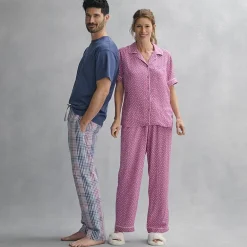 Stafford Super Soft Mens Crew Neck Short Sleeve Pajama Top