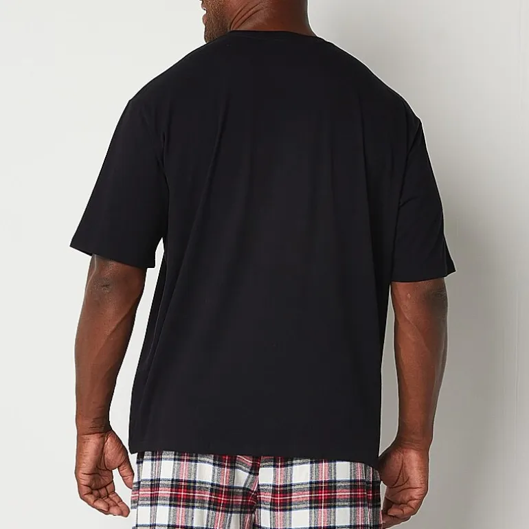 Stafford Super Soft Mens Crew Neck Short Sleeve Big and Tall Pajama Top