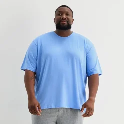 Stafford Super Soft Mens Crew Neck Short Sleeve Big and Tall Pajama Top