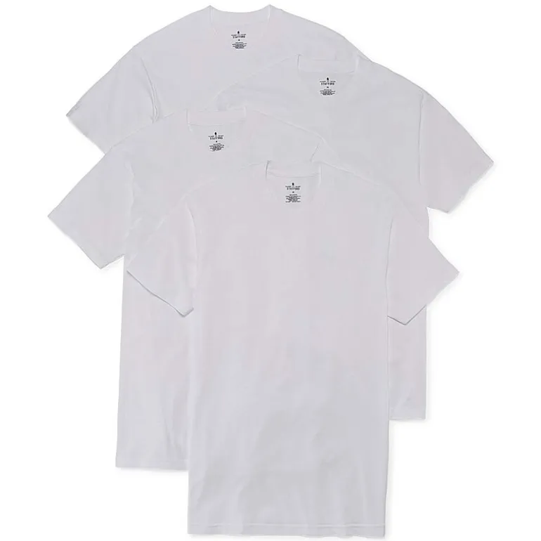 Stafford Super Soft Mens 4 Pack Short Sleeve Crew Neck T-Shirt Big and Tall