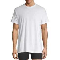 Stafford Super Soft Mens 4 Pack Short Sleeve Crew Neck T-Shirt Big and Tall