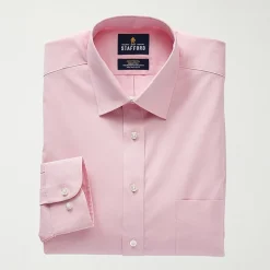 Stafford Sweat Repel Advanced Performance Mens Regular Fit Stretch Fabric Wrinkle Free Long Sleeve Dress Shirt