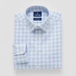 Stafford Sweat Repel Advanced Performance Mens Regular Fit Stretch Fabric Wrinkle Free Long Sleeve Dress Shirt