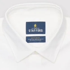 Stafford Sweat Repel Advanced Performance Mens Regular Fit Stretch Fabric Wrinkle Free Long Sleeve Dress Shirt