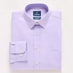 Stafford Sweat Repel Advanced Performance Mens Regular Fit Stretch Fabric Wrinkle Free Long Sleeve Dress Shirt