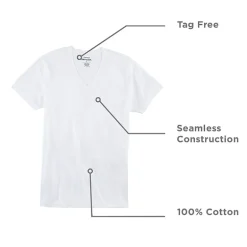 Stafford Ultra Soft Mens 4 Pack Short Sleeve V Neck T-Shirt