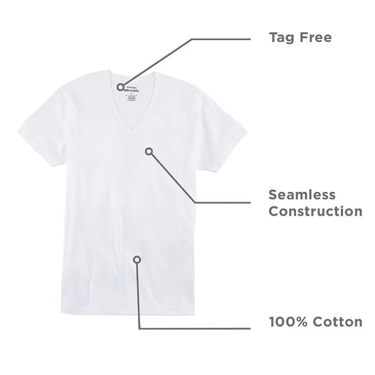 Stafford Ultra Soft Mens 4 Pack Short Sleeve V Neck T-Shirt