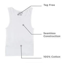 Stafford Ultra Soft Mens Scoop Neck Sleeveless 4 Pack Tank