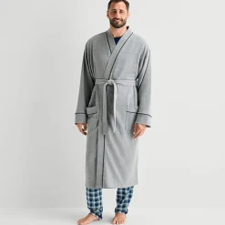 Stafford Waffle One Size Mens Waffle Long Sleeve Long Length Robe