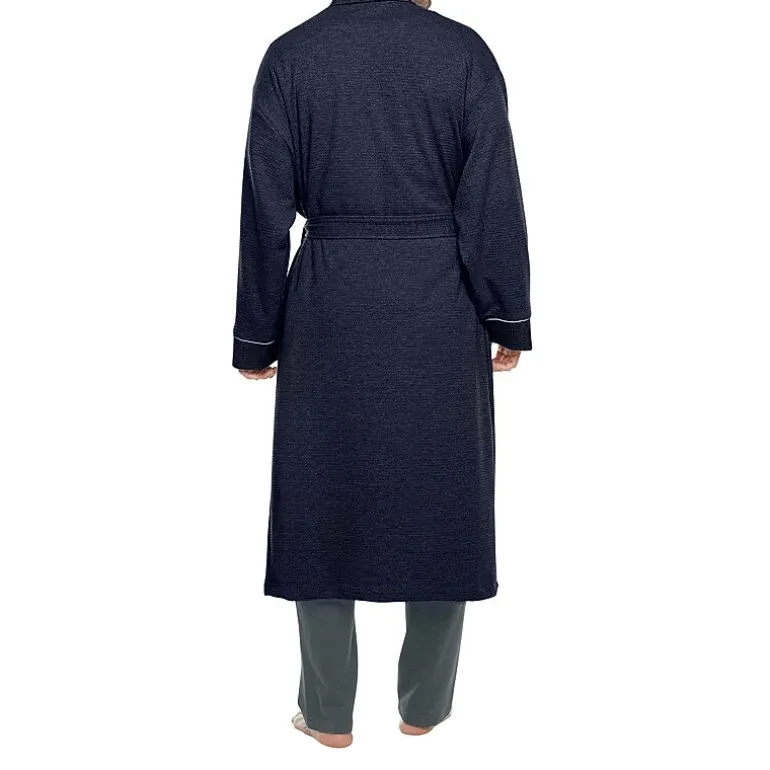 Stafford Waffle One Size Mens Waffle Long Sleeve Long Length Robe