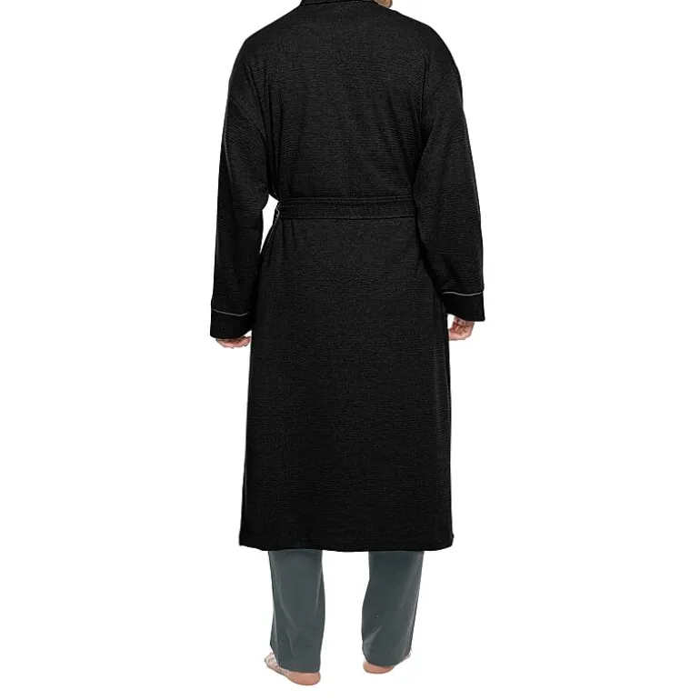 Stafford Waffle One Size Mens Waffle Long Sleeve Long Length Robe