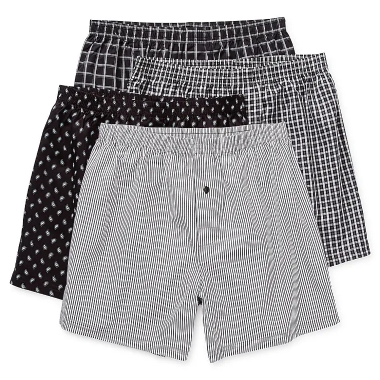 Stafford Woven Mens 4 Pack Boxers 305919