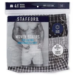 Stafford Woven Mens 4 Pack Boxers 305919