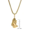 Steeltime Mens 18K Gold Over Stainless Steel 24 Inch Pendant Necklace