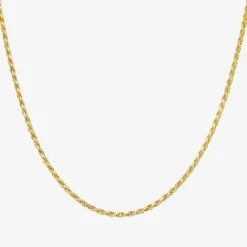 Sterling Silver or Gold Over Silver 18 - 24 Inch Solid Rope Chain Necklace