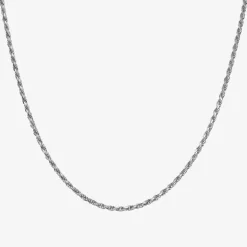 Sterling Silver or Gold Over Silver 18 - 24 Inch Solid Rope Chain Necklace