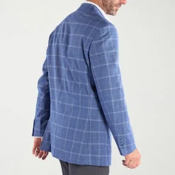 Steve Harvey Mens Plaid Regular Fit Sport Coat