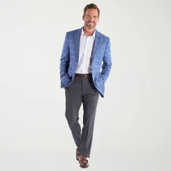 Steve Harvey Mens Plaid Regular Fit Sport Coat