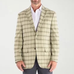Steve Harvey Mens Plaid Regular Fit Sport Coat
