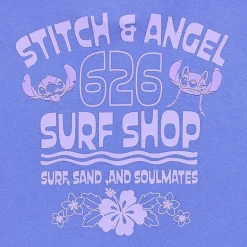 Stitch And Angel Oversized Tee Womens Juniors Crew Neck Short Sleeve Oversized Graphic T-Shirt