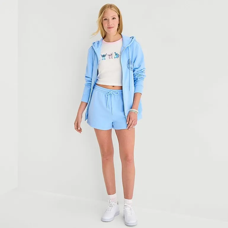 Stitch Fleece Short Womens Mid Rise Juniors Pull-On Short