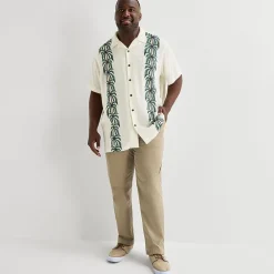 St. John's Bay Button-Down Mens Short Sleeve Big and Tall Camp Shirt